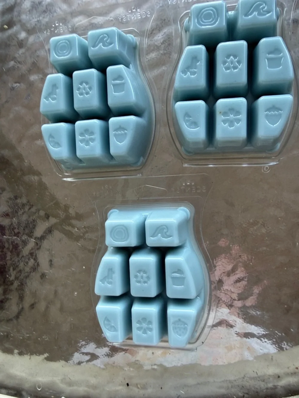 Scentsy Cinderella Wax Bar - Blue with Peach Floral Art 3 bars - Picture 3 of 3